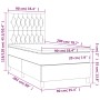 Box spring bed with cream fabric mattress 90x200 cm by , Beds and slatted bases - Ref: Foro24-3141990, Price: 355,81 €, Disco...