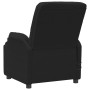 Sillón de masaje elevable de piel de ante artificial negro