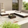 Garden furniture set 8 pieces with brown synthetic rattan cushions by vidaXL, Garden sets - Ref: Foro24-41258, Price: 608,87 ...
