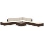 8-teiliges Gartenmöbel-Set und Kissen Kunstrattan braun von vidaXL, Gartensets - Ref: Foro24-41258, Preis: 582,46 €, Rabatt: %
