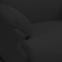 Sillón de masaje elevable de piel de ante artificial negro