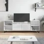 Glossy white plywood TV cabinet 160x35x55 cm by , TV Furniture - Ref: Foro24-831350, Price: 76,80 €, Discount: %