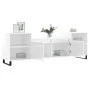 Glossy white plywood TV cabinet 160x35x55 cm by , TV Furniture - Ref: Foro24-831350, Price: 76,80 €, Discount: %