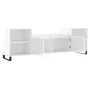 Glossy white plywood TV cabinet 160x35x55 cm by , TV Furniture - Ref: Foro24-831350, Price: 76,80 €, Discount: %