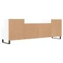 Glossy white plywood TV cabinet 160x35x55 cm by , TV Furniture - Ref: Foro24-831350, Price: 76,80 €, Discount: %