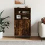 Hohes Sideboard aus geräuchertem Eichensperrholz, 60 x 36 x 110 cm von , Sideboards - Ref: Foro24-831489, Preis: 74,29 €, Rab...