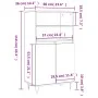Hohes Sideboard aus geräuchertem Eichensperrholz, 60 x 36 x 110 cm von , Sideboards - Ref: Foro24-831489, Preis: 74,29 €, Rab...