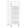 Schuhschrank aus glänzend weißem Sperrholz, 40 x 36 x 105 cm von , Schuhregale und Schuhorganisatoren - Ref: Foro24-831454, P...