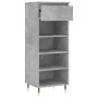 Mueble zapatero madera contrachapada gris hormigón 40x36x105 cm de , Zapateros y organizadores de calzado - Ref: Foro24-83145...
