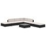 8-piece garden furniture set and black synthetic rattan cushions by vidaXL, Garden sets - Ref: Foro24-41259, Price: 596,57 €,...