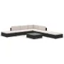 8-teiliges Gartenmöbel-Set und schwarze synthetische Rattankissen von vidaXL, Gartensets - Ref: Foro24-41259, Preis: 597,36 €...