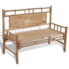 Bamboo folding garden bench 120 cm by vidaXL, garden benches - Ref: Foro24-41504, Price: 125,56 €, Discount: %