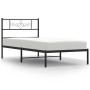 Estructura de cama con cabecero metal negro 90x200 cm de , Camas y somieres - Ref: Foro24-355260, Precio: 63,44 €, Descuento: %