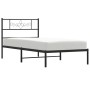Estructura de cama con cabecero metal negro 90x200 cm de , Camas y somieres - Ref: Foro24-355260, Precio: 63,44 €, Descuento: %