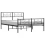 Estructura de cama cabecero y estribo metal negro 120x200 cm de , Camas y somieres - Ref: Foro24-355283, Precio: 107,58 €, De...