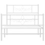 Metallbettgestell mit Kopf- und Fußteil weiß 90x200 cm von , Betten und Lattenroste - Ref: Foro24-355327, Preis: 79,59 €, Rab...