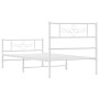 Metallbettgestell mit Kopf- und Fußteil weiß 90x200 cm von , Betten und Lattenroste - Ref: Foro24-355327, Preis: 79,59 €, Rab...