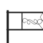 Bed frame with headboard and black metal footboard 80x200 cm by , Beds and slatted bases - Ref: Foro24-355276, Price: 71,14 €...