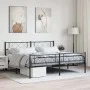 Estructura de cama cabecero y estribo metal negro 183x213 cm de , Camas y somieres - Ref: Foro24-372300, Precio: 119,16 €, De...