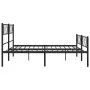 Black metal headboard and footboard bed frame 183x213 cm by , Beds and slatted bases - Ref: Foro24-372300, Price: 119,16 €, D...