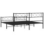 Bettgestell mit Kopf- und Fußteil aus schwarzem Metall, 183 x 213 cm von , Betten und Lattenroste - Ref: Foro24-372300, Preis...
