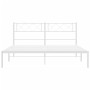Bettgestell aus Metall mit weißem Kopfteil 120x190 cm von , Betten und Lattenroste - Ref: Foro24-372323, Preis: 85,73 €, Raba...