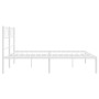Bettgestell aus Metall mit weißem Kopfteil 120x190 cm von , Betten und Lattenroste - Ref: Foro24-372323, Preis: 85,73 €, Raba...