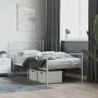 Estructura cama metal con cabecero y pie cama blanca 80x200 cm de , Camas y somieres - Ref: Foro24-372335, Precio: 67,99 €, D...