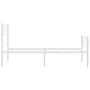 Estructura cama metal con cabecero y pie cama blanca 90x200 cm de , Camas y somieres - Ref: Foro24-372337, Precio: 70,07 €, D...