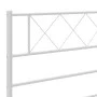 Estructura cama metal con cabecero y pie cama blanca 90x200 cm de , Camas y somieres - Ref: Foro24-372337, Precio: 70,07 €, D...