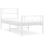 Metallbettgestell mit Kopf- und Fußteil weiß 107x203 cm von , Betten und Lattenroste - Ref: Foro24-372340, Preis: 75,42 €, Ra...