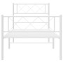 Metallbettgestell mit Kopf- und Fußteil weiß 107x203 cm von , Betten und Lattenroste - Ref: Foro24-372340, Preis: 75,42 €, Ra...