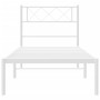 Bettgestell aus Metall mit weißem Kopfteil 75x190 cm von , Betten und Lattenroste - Ref: Foro24-372316, Preis: 62,23 €, Rabat...