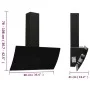 Schwarze Wand-Dunstabzugshaube aus gehärtetem Glas und Stahl, 90 cm von , Extraktoren - Ref: Foro24-51677, Preis: 219,91 €, R...