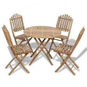 5 Piece Bamboo Folding Garden Dining Set by vidaXL, Garden sets - Ref: Foro24-41497, Price: 262,32 €, Discount: %