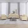 Sofa set with cushions 3 pieces cream fabric by , Sofas - Ref: Foro24-3201260, Price: 611,69 €, Discount: %