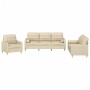 Sofagarnitur mit Kissen, 3-teilig, cremefarbener Stoff von , Sofas - Ref: Foro24-3201260, Preis: 590,79 €, Rabatt: %
