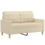 Sofa set with cushions 3 pieces cream fabric by , Sofas - Ref: Foro24-3201260, Price: 611,69 €, Discount: %