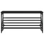 Schwarzer Schuhschrank aus Holzwerkstoff, 90 x 30 x 45 cm von , Schuhregale und Schuhorganisatoren - Ref: Foro24-833418, Prei...