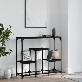 Mesa consola de madera de ingeniería negra 89,5x28x76 cm de , Mesas auxiliares - Ref: Foro24-833383, Precio: 53,31 €, Descuen...