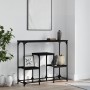 Black engineered wood console table 89.5x28x76 cm by , Side tables - Ref: Foro24-833383, Price: 53,31 €, Discount: %