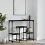 Mesa consola de madera de ingeniería negra 89,5x28x76 cm de , Mesas auxiliares - Ref: Foro24-833383, Precio: 52,65 €, Descuen...