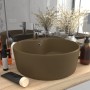 Luxuriöses Waschbecken mit Überlauf aus mattcremefarbener Keramik, 36 x 13 cm von , Sinkt - Ref: Foro24-147040, Preis: 48,84 ...