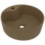 Luxurious washbasin with matte cream ceramic overflow 36x13 cm by , Sinks - Ref: Foro24-147040, Price: 48,47 €, Discount: %