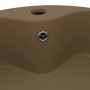 Luxuriöses Waschbecken mit Überlauf aus mattcremefarbener Keramik, 36 x 13 cm von , Sinkt - Ref: Foro24-147040, Preis: 48,84 ...