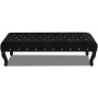 Banco de terciopelo negro con botones de cristal de , Bancos para recibidores y almacenamiento - Ref: Foro24-241263, Precio: ...