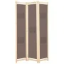 Trennwand mit 3 braunen Stoffbahnen 120x170x4 cm von , Raumteiler - Ref: Foro24-248179, Preis: 51,70 €, Rabatt: %