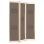 Trennwand mit 3 braunen Stoffbahnen 120x170x4 cm von , Raumteiler - Ref: Foro24-248179, Preis: 51,70 €, Rabatt: %