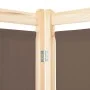 Divider screen with 3 brown fabric panels 120x170x4 cm by , Room dividers - Ref: Foro24-248179, Price: 51,35 €, Discount: %