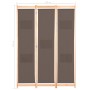 Biombo divisor de 3 paneles de tela marrón 120x170x4 cm de , Divisores de ambientes - Ref: Foro24-248179, Precio: 52,33 €